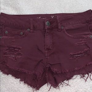 8/$30 american eagle maroon shorts
